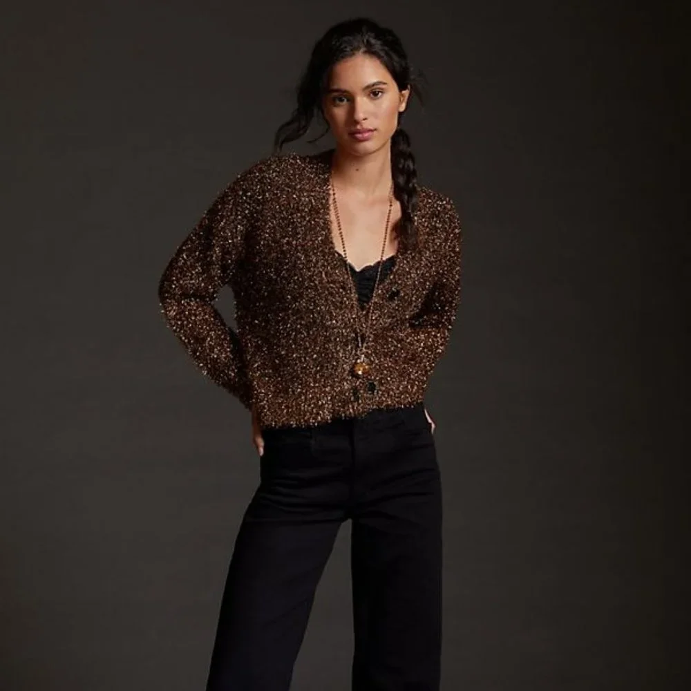 Anthropologie Brown Textured Cardigan - Picture 7 of 7